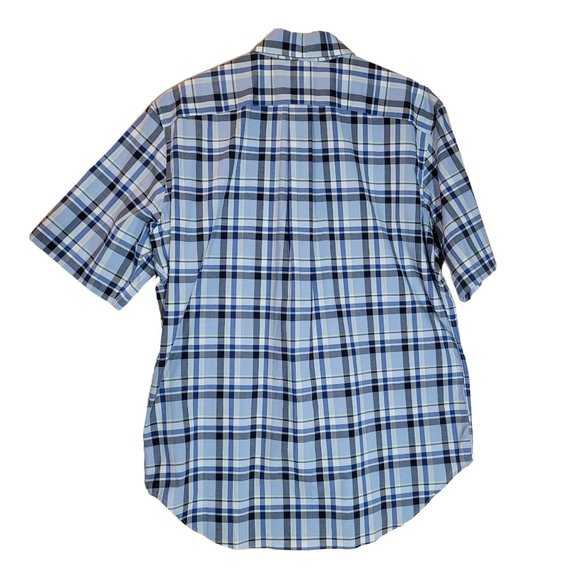 Nautica Short Sleeve Plaid Button Up Shirt Men's L - Picture 2 of 3